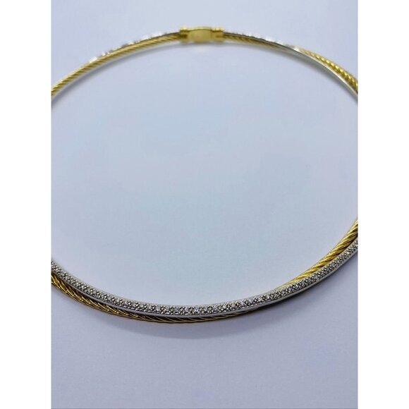 David Yurman Two-Tone Gold and Silver Necklace - Picture 2 of 16